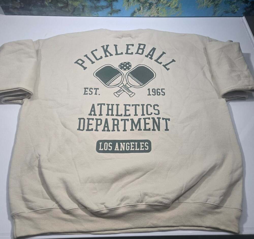 Strange Dazee Pickleball Sweatshirt Size XL Cream Athletics Dept